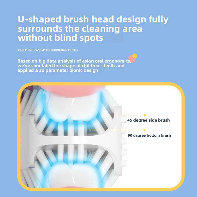 Brush Buddy™ Kids U-Shaped Automatic Toothbrush – 360° Sonic Cleaning